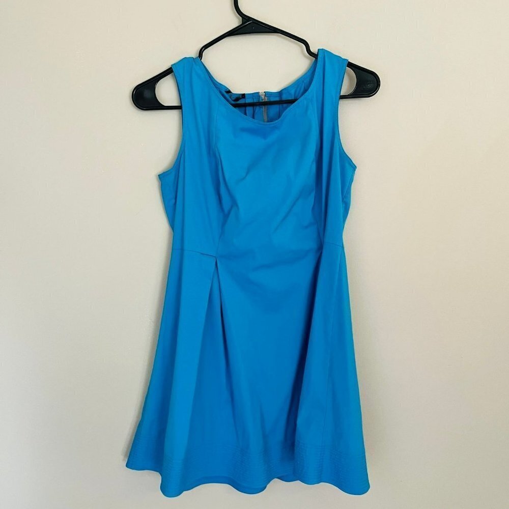Lafayette 148 Teal Fit and Flare Mini Dress SZ 6